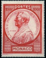 Monaco 1946 - serie Principe Luigi II: 100 fr