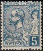 Monaco 1891 - set Prince Albert I: 5 c