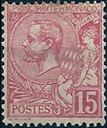 Monaco 1891 - serie Principe Alberto I: 15 c
