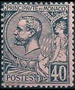 Monaco 1891 - serie Principe Alberto I: 40 c