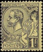 Monaco 1891 - serie Principe Alberto I: 1 fr