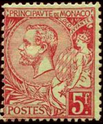 Monaco 1891 - serie Principe Alberto I: 5 fr