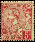 Monaco 1891 - set Prince Albert I: 5 fr