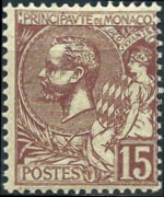 Monaco 1891 - set Prince Albert I: 15 c