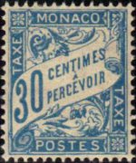 Monaco 1904 - serie Cifra: 30 c