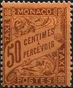 Monaco 1904 - serie Cifra: 50 c