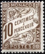 Monaco 1904 - serie Cifra: 10 c