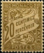 Monaco 1904 - serie Cifra: 20 c
