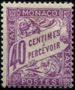 Monaco 1904 - serie Cifra: 40 c