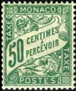 Monaco 1904 - serie Cifra: 50 c