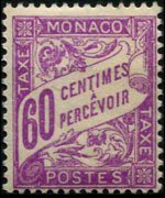 Monaco 1904 - serie Cifra: 60 c