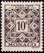 Monaco 1946 - serie Cifra e ornamento: 10 c