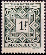 Monaco 1946 - serie Cifra e ornamento: 1 fr