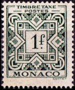 Monaco 1946 - serie Cifra e ornamento: 1 fr