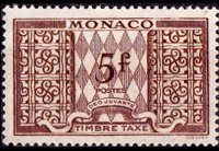 Monaco 1946 - serie Cifra e ornamento: 5 fr