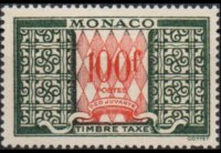 Monaco 1946 - serie Cifra e ornamento: 100 fr