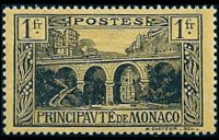Monaco 1925 - serie Vedute: 1 fr