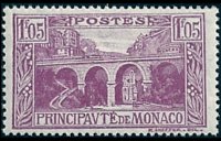 Monaco 1925 - serie Vedute: 1,05 fr