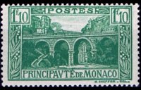 Monaco 1925 - serie Vedute: 1,10 fr