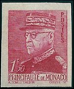 Monaco 1941 - serie Principe Luigi II: 1,50 fr