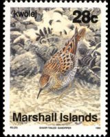 Isole Marshall 1990 - serie Uccelli: 28 c