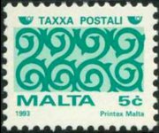 Malta 1993 - serie Ornamento: 5 c