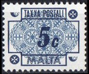 Malta 1973 - serie Cifra: 5 c