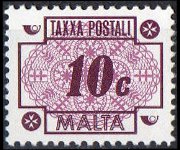 Malta 1973 - serie Cifra: 10 c