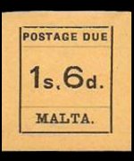 Malta 1925 - serie Cifra: 1'6 sh