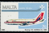 Malta 1984 - serie Aerei: 7 c
