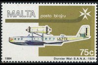 Malta 1984 - serie Aerei: 75 c