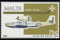 Malta 1984 - serie Aerei: 75 c