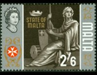 Malta 1965 - serie Storia di Malta: 2'6 sh
