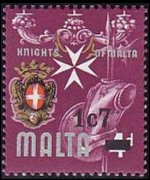 Malta 1965 - serie Storia di Malta: 1,7 c su 4 p