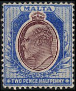 Malta 1903 - serie Re Edoardo VII: 2½ p