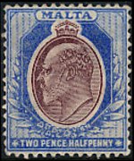 Malta 1903 - serie Re Edoardo VII: 2½ p