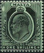 Malta 1903 - serie Re Edoardo VII: 1 sh