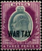 Malta 1903 - serie Re Edoardo VII: 3 p
