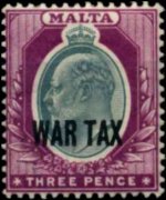 Malta 1903 - serie Re Edoardo VII: 3 p