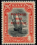 Malta 1928 - serie Re Giorgio V e soggetti vari - soprastampati: 2'6 sh