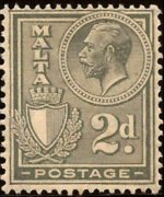 Malta 1926 - serie Re Giorgio V e soggetti vari: 2 p