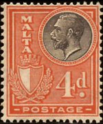 Malta 1926 - serie Re Giorgio V e soggetti vari: 4 p