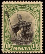 Malta 1926 - serie Re Giorgio V e soggetti vari: 1'6 sh