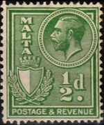 Malta 1930 - serie Re Giorgio V e soggetti vari: ½ p