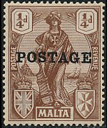 Malta 1926 - serie Allegorie: ¼ p