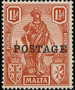 Malta 1926 - serie Allegorie: 1½ p