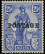 Malta 1926 - serie Allegorie: 2½ p