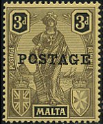 Malta 1926 - set Allegories: 3 p