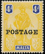 Malta 1926 - set Allegories: 4 p
