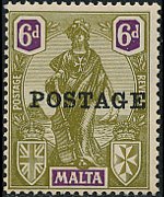 Malta 1926 - serie Allegorie: 6 p